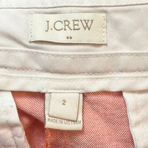 2/$30 J. Crew 3" Oxford Cotton Shorts Salmon Pink Low-Rise Summer Chino Size 2 - Picture 5 of 7